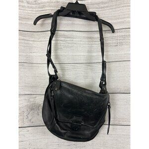 Kooba Black Leather Shoulder Bag With Adjustable Strap & Magnetic Closure